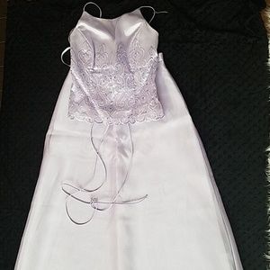 Two piece dress. Long skirt with corset. Light lav